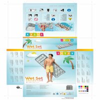 Opblaasbaar matras Intex 18 Glazen Zilverkleurig 188 x 30 x 71 cm (6 Stuks) 5