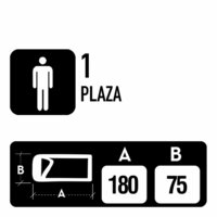 Slaapzak Aktive Polyester 170T 180 x 1,5 x 75 cm 6 Stuks 5