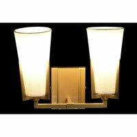 Muurlamp DKD Home Decor Kristal Gouden Metaal Polyester Wit (30 x 18 x 23 cm) 2