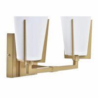 Muurlamp DKD Home Decor Kristal Gouden Metaal Polyester Wit (30 x 18 x 23 cm) 3