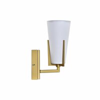 Muurlamp DKD Home Decor 25W Gouden Metaal Polyester Wit 220 V (12 x 14 x 25 cm) 3