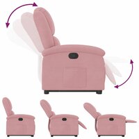 Sta-op-stoel verstelbaar fluweel roze 6