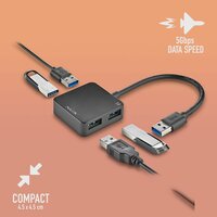 USB-HUB NGS IHUB3.0TINY Zwart 5