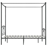 Hemelbedframe metaal grijs 140x200 cm  4