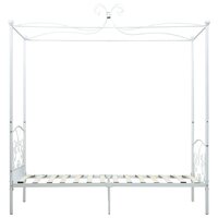 Hemelbedframe metaal wit 100x200 cm 4