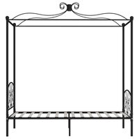 Hemelbedframe metaal zwart 100x200 cm 4