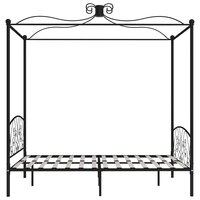 Hemelbedframe metaal zwart 180x200 cm 4