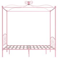 Hemelbedframe metaal roze 120x200 cm 4