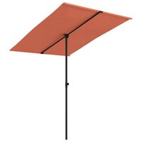 Parasol met aluminium paal 2x1,5 m terracottakleurig 2