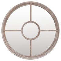 Tuinspiegel rond 60x4 cm ijzer zandkleurig 2