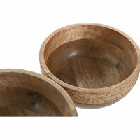 Tafeldecoratie Home ESPRIT Bruin Touw Mangohout 25 x 25 x 10 cm (2 Stuks) 4