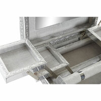Juwelenkistje Home ESPRIT Zilverkleurig Natuurlijk Hout Aluminium 27,5 x 21 x 7,6 cm 2