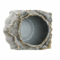 Vaas Home ESPRIT Cr&egrave;me Keramisch Blad van een plant 22 x 22 x 19 cm 4