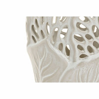 Vaas Home ESPRIT Wit Keramisch Blad van een plant 18 x 18 x 25 cm 2