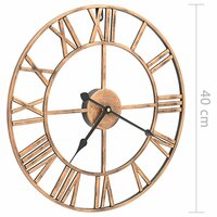 Wandklok 40 cm metaal goudkleurig 6