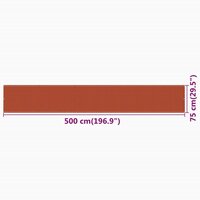 Balkonscherm 75x500 cm HDPE oranje 5