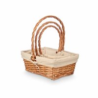 Mandenset Kipit Natuurlijk Polyester Katoen vlechtwerk 3 Onderdelen (8 Stuks) 4