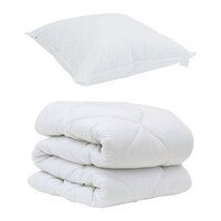 Dekbed met Kussen met kussen 2 pcs Wit Microvezel 2