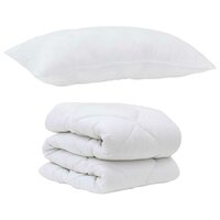 Dekbed Set met kussen 2 pcs Wit Microvezel 2