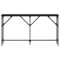 Wandtafel Zwart eiken 140 x 23 x 75 cm Gelaagd hout en metaal 5