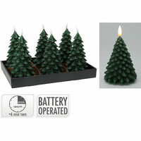LED kaars Lifetime Donkergroen Kerstboom 19 cm Vlameffect 2