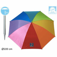 Parasol 220 cm UPF 50+ Regenboog 2