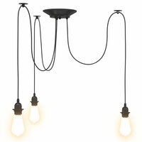 Hanglamp met 3 lamphouders E27 metaal zwart 6