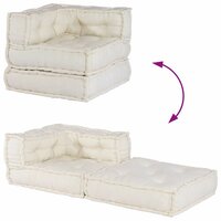 Modulaire poef 70x70x54 stof cr&egrave;me 8