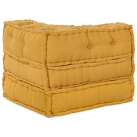 Poef modulair 70x70x54 stof geel 7