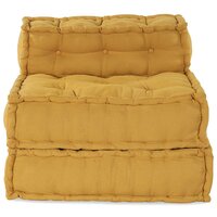 Poef modulair 70x70x54 stof geel 2