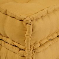 Poef modulair 70x70x36 stof geel 6