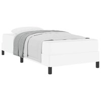 Bed met matras Zuiverwit 90 x 190 cm Kunstleer 3