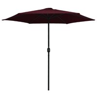 Parasol met aluminium paal 270x246 cm bordeauxrood 2
