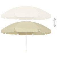 Strandparasol 240 cm zandgeel 2