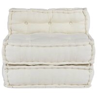 Modulaire poef 70x70x54 stof cr&egrave;me 2