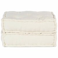 Poef modulair 70x70x36 cr&egrave;mekleurig stof 2