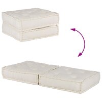 Poef modulair 70x70x36 cr&egrave;mekleurig stof 5