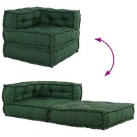 Poef modulair 70x70x54 stof groen 8