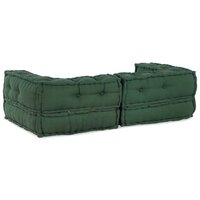 Poef modulair 140x70x36 stof groen 4