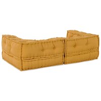 Poef modulair 140x70x36 stof geel 4