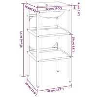 Wastafelframe met inbouwwastafel ijzer wit 7
