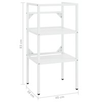 Wastafelframe 40x38x83 cm ijzer wit 7