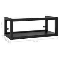 Wastafelframe wandgemonteerd 79x38x31 cm ijzer zwart 7