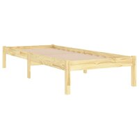 Bedframe massief hout 75x190 cm 3