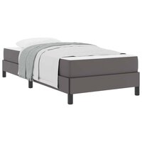 Bed met matras Grijs 90 x 190 cm Kunstleer 3
