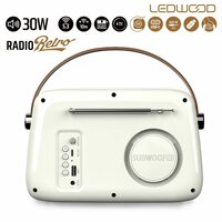 Transistor Radio Ledwood ALMA BLANCO Wit 30 W Bluetooth luidspreker 3