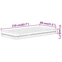 Schuimmatras hardheid H2 H3 80x210 cm wit 9