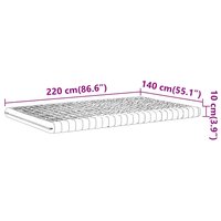 Schuimmatras 7 zones hardheid 20 ILD 140x220 cm wit 9
