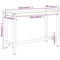 Werkbankframe 110x50x79 cm metaal matzwart en matrood 8