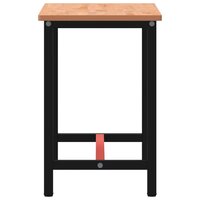 Werkbank 115x55x81,5 cm massief beukenhout en metaal 4